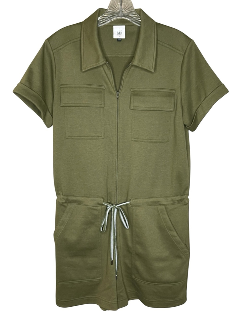CAbi Squad Olive Green Knit Romper Sz - Picture 3 of 7